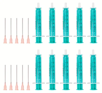 Produktbild von Spritzen-Set mit stumpfer Nadel, 10 Stück, 5 ml, für Hobby und Heimwerken