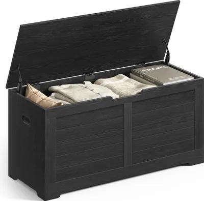 Produktbild von VASAGLE Schuhbank mit Stauraum, Länge 100 cm, ebenholzschwarz