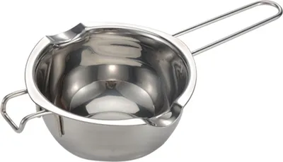 Produktbild von Schmelztiegel aus Edelstahl für Wachs, Seife, Schokolade, 400/600 ml, Wachsschmelzkessel, selbstgemachtes Bastelgerät zum Kerzenmachen und Backen