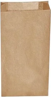 Image de Sac petit déjeuner en papier kraft 1,5 kg, 14+7 x 29 cm 500 pièces.