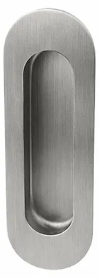 Produktbild von Muschelgriff oval 120x40mm - Edelstahl Schiebtürgriff Möbelgriff matt gebürstet