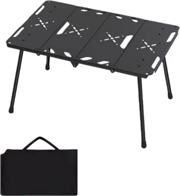 Produktbild von INF Tragbarer Klapptisch aus Aluminiumlegierung - Leicht & Hohe Belastbarkeit Schwarz