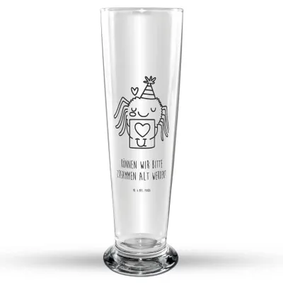 Produktbild von Mr. & Mrs. Panda Bierglas Spinne Agathe Brief - Transparent - Geschenk, Liebespaar, Ich Liebe Dich, Trinkglas, Verliebt, Heiratsantrag, Liebesbeweis, Glasbierglas