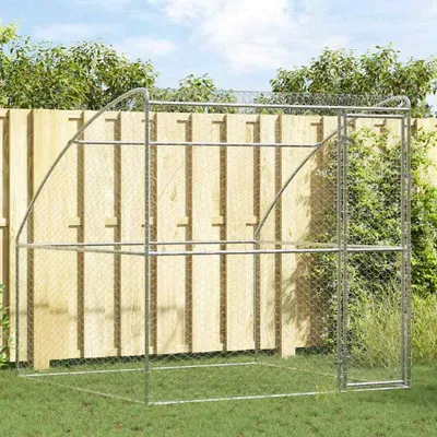 Produktbild von "Schlussverkauf" Hundekäfig - VIDAXL - mit Speicher Silber 2x2x2 m Verzinkter Stahl  C17653