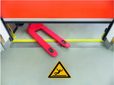 Produktbild von Dreifke® Bodenaufkleber / Warnzeichen, Rutschgefahr, 300 mm, R11 - ISO 7010, ...