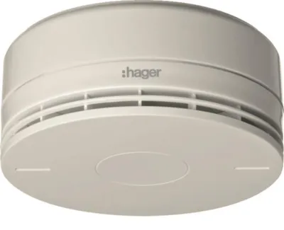 Produktbild von HAGER BEKA Funk-Rauchmelder RFM100D m.integrierter Sirene EN54-7 weiß