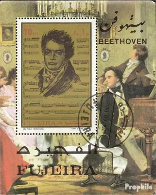 Produktbild von Briefmarken Fujeira 1971 Mi Block67A (kompl.Ausg.) gestempelt Ludwig van Beethoven