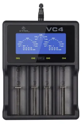 Produktbild von XTAR VC4, Lithium-Ion (Li-Ion), Nickel-Metallhydrid (NiMH), A, AA, AAA, AAAA, C, D