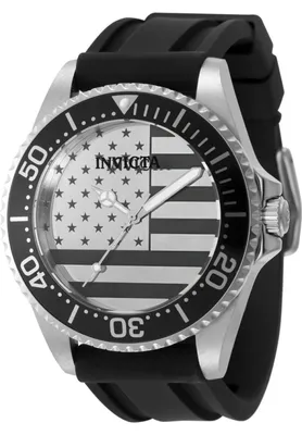 Obrázek produktu pro Invicta Pro Diver 50418 Pánské Hodinky - Quartz Hnutí - Nerezová Ocel se Šedým Ciferníkem - 45 mm