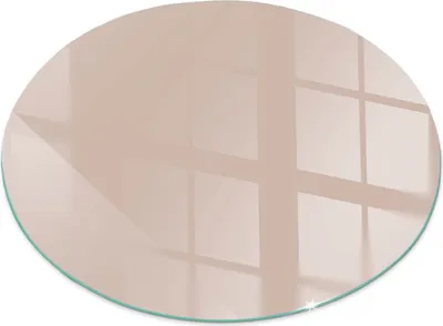 Produktbild von Glasbodenplatte für Fi 90 cm – Kaminofen – Kaminplatte Glas – Schutzglas – Funkenschutzplatte –Glasbodenplatte Feuerfeste – Hitzeschutzplatte – Bodenschutz aus Glas – Farbe: Hellbraun