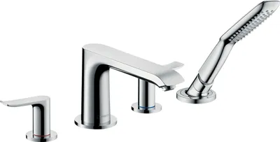 Immagine prodotto di Hansgrohe Metris miscelatore 4 fori per vasca da bagno set prefabbricato cromo installazione bordo vasca