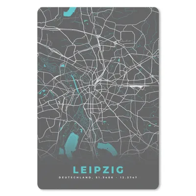 Produktbild von MuchoWow® Mauspad Mousepad Stadtplan - Leipzig - Deutschland - Karte 40x60 cm - Mousepads - Maus Mat - Pad - Mausunterlage - Schreibtisch Accesoire