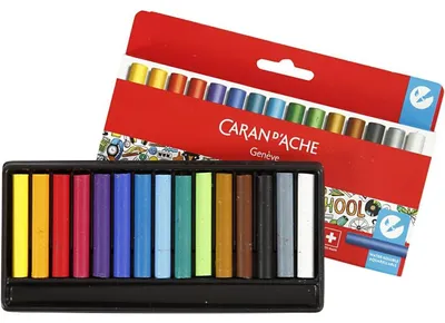 Produktbild von Caran d'Ache Wachsmalstifte Junior Set 15 Stück Malen Kinder Kreativ