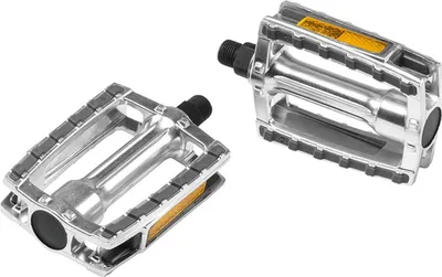 Produktbild von Ergotec Alu-Pedal 658 XXL silbergrau 9/16 Zoll mit Reflektoren