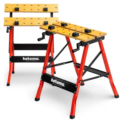 Produktbild von KATOMA® WORK MAX Werkbank klappbar 125 kg | Arbeitstisch verstellbar mit Spannzwingen