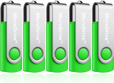 Produktbild von 5x 8GB USB 2.0 Stick Flash USB Drive Swivel USB Flashdrive Speicherstick Memorystick Farbe:Grün