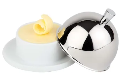 Produktbild von APS Butterservierer aus Edelstahl/Porzellan