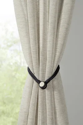 Produktbild von Gardinia Raffhalter für Vorhänge Kordel 47 cm schwarz - 2 Stück
