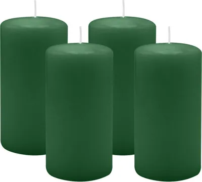 Produktbild von 4er Set Adventskranzkerzen Fairway Grün Ø 60 x 100 mm