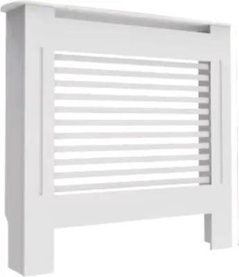 Immagine prodotto di Copriradiatore 78x92cm - MDF - Doghe orizzontali - Elegante - Bianco - Facile da montare
