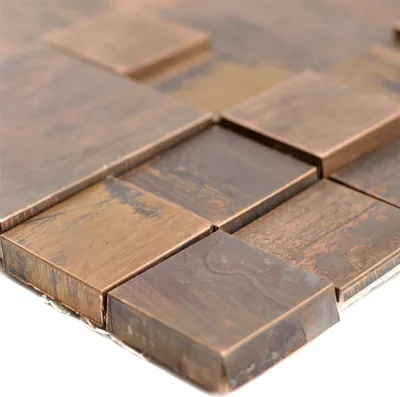 Produktbild von Metall Kupfer Mosaikfliesen Myron Kombi 3D