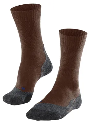 Imagen del producto de Calcetines de senderismo para mujer FALKE modelo TK2 Explore Cool W, confeccionados con tejido de lyocell y material funcional antibacteriano