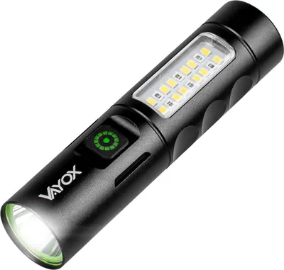 Zdjęcie produktu dla Vayox Latarka VA0184 | 250lm | 5W LED + SMD | 6 Trybów | Czarna