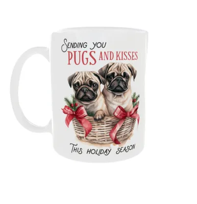 Produktbild von 300ml Weihnachtsbecher für Hunde v12 Mops Mopsik