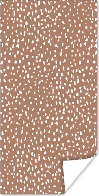 Produktbild von MuchoWow® Poster Polka dots - Weiß - Braun 20x40 cm - Plakat - Foto