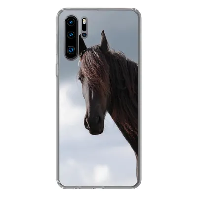 Produktbild von MuchoWow® Handyhülle Schutzhülle Hülle für Huawei P30 Pro Pferde - Himmel - Porträt Silikon Softcase Handy Hülle - Schutzdeckel
