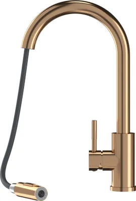 Immagine prodotto di Granitan - Rubinetto da cucina - Rubinetto per lavello - Bocca estraibile - Oro rosa - Rubinetto da cucina - LOSETO ROSE