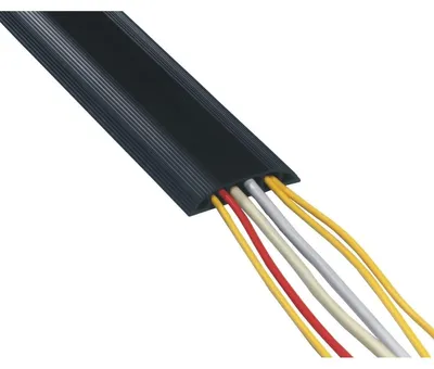 Image de DATAFLEX Bande de câble en PVC, pour le sol, 83 x 15 mm, longueur 3m, noir (19.08.3103)