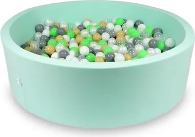 Obrázok produktu pre Sušička 130x40cm mätová so 700 guľôčkami: svetlozelená, biela, priehľadná, perleťová, béžová, sivá