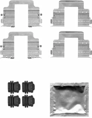 Produktbild von METZGER 109-1822 Zubehörsatz Scheibenbremsbelag Hinten für LAND ROVER Range Rover Sport (L320) Range Rover III (L322)