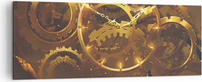 Produktbild von Bild auf Leinwand - Leinwandbild - Mechanismus Zahnrad - 140x50cm - Wand Bild - Wanddeko - Leinwanddruck - Bilder - Kunstdruck - Wanddekoration - Leinwand bilder - Wandkunst - AB140x50-3898