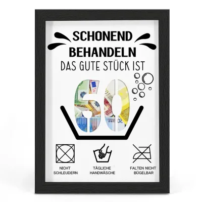Produktbild von Ein Geldgeschenk zum 60. Geburtstag in einem stilvollen Bilderrahmen