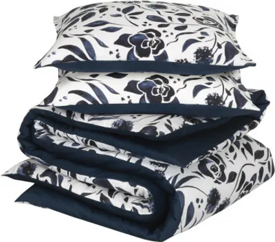 Produktbild von bettbezug 260 x 240 cm Baumwolle blau/weiß