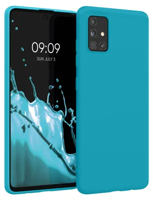 Produktbild von kwmobile Handyhülle für Samsung Galaxy A51 Hülle - TPU Case - Kabelloses Laden - Schutzhülle Cover in Cool Glacier