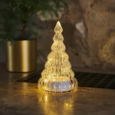Produktbild von Sirius LED Glasbaum Lucy 10 LED warmweiß 16,5 cm batteriebetrieben klar