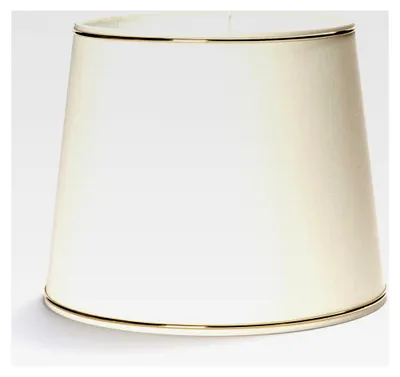 Produktbild von Ersatz Lampenschirm Stoffschirm creme mit Goldring