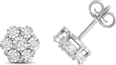 Produktbild von 9 Karat (375) Weißgold Damen - Diamant Paar Ohrstecker Brillant-Schliff 0.25 Karat H - I1 I2 - 10mm*9mm; TRS158099KW