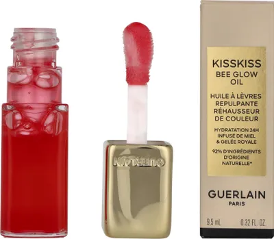 Productafbeelding van Guerlain KissKiss Bee Glow Oil, Rood, Poppy Glow, Hydraterend, Voedend, Volumegevend, Vloeibaar, Glanzend, 24 uur