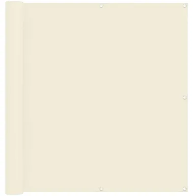 Zdjęcie produktu dla vidaXL Osłona balkonowa w kolorze kremowym, 110 x 1000 cm, tkanina typu Oxford