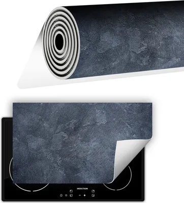 Immagine prodotto di Piastra di copertura del fornello Piastra di copertura del piano cottura in ceramica 90x52 cm Tappetino antiscivolo Roll-up, ardesia