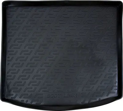 Image de Tapis De Coffre Sur Mesure Pour Volkswagen Touran 2003-2015, Noir, Antidérapant, Bord Haut, Toutes Saisons