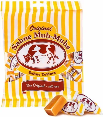 Produktbild von Muh Muhs Sahne Toffees original Sahne Bonbons einzeln gewickelt 1000g