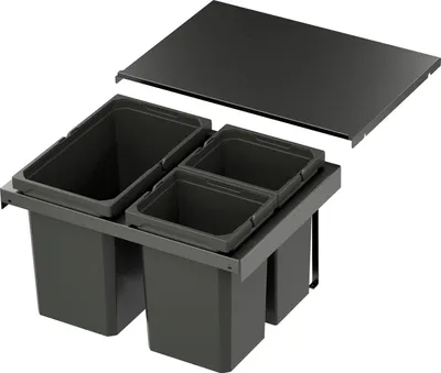 Produktbild von Vs Envi Flex Abfalltrennsystem KB 600mm Mülltrennsystem 1x22/2x10 Liter Lava