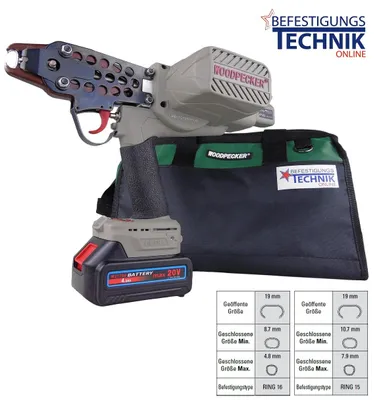 Produktbild von Akku Hog Zaun Ringzange eC7CT 4,8-9mm für Makita BL18 C-Ringer für Ringklammer Ring16 KL-97