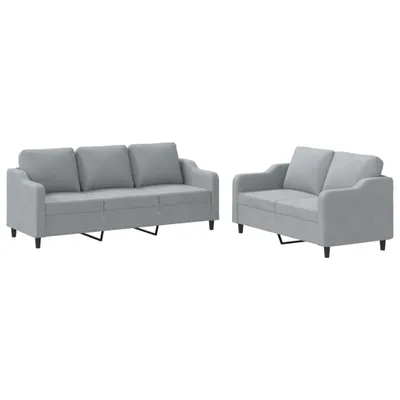 Produktbild von VidaXL 3201834, Grau, Schaum, Metall, Polyester, Textil, 198 cm, 77 cm, 80 cm