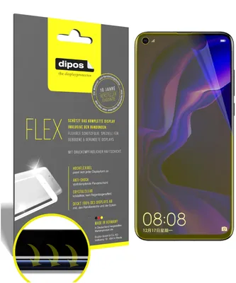 Produktbild von 3x Huawei Nova 4 Schutzfolie Folie, 100% Displayabdeckung, dipos Flex